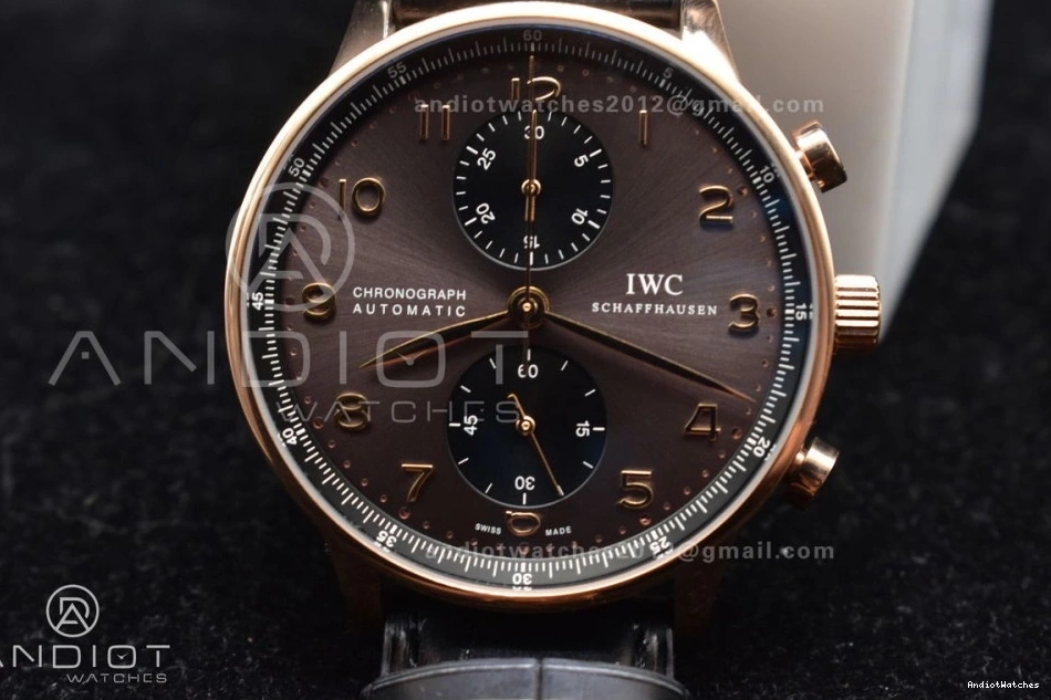 Chrono (Same Black ZF Best Edition Thickness Practical Portuguese 1:1 Genuine) on Strap A7750 IW371482 as Leather 444 0511